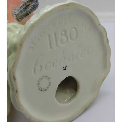 610 - A Beswick Cockatoo, 1180 back stamp