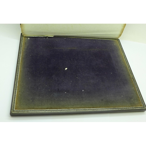 636 - A Vizagapatam desk blotter, 25.5cm x 22cm a/f