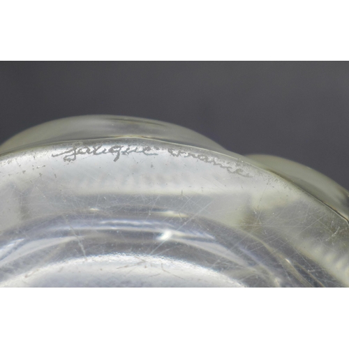 648 - A Lalique crystal small Gaol bowl, a/f, (base scratched and small chips to rim), 10cm