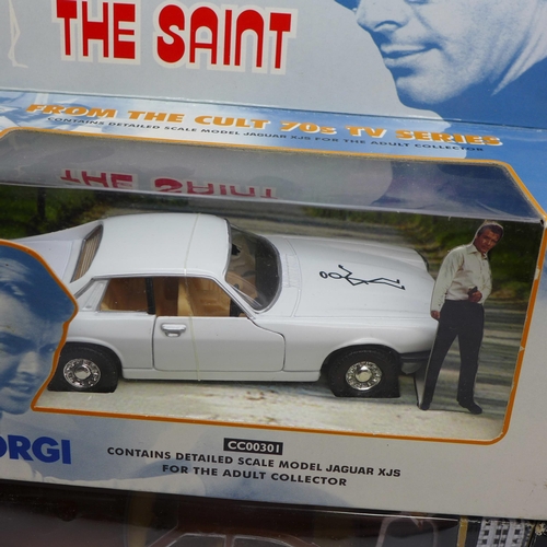 658 - Four Corgi die-cast model vehicles comprising Charlie's Angels, Return of The Saint, Kojak and Elvis... 