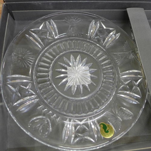 714 - A pair of Waterford Crystal The Millennium Collection platters, retired 2000, boxed