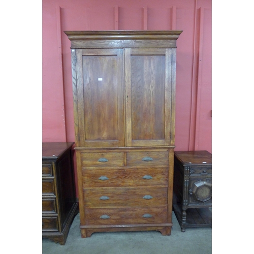 3 - A Victorian oak housekeepers cupboard