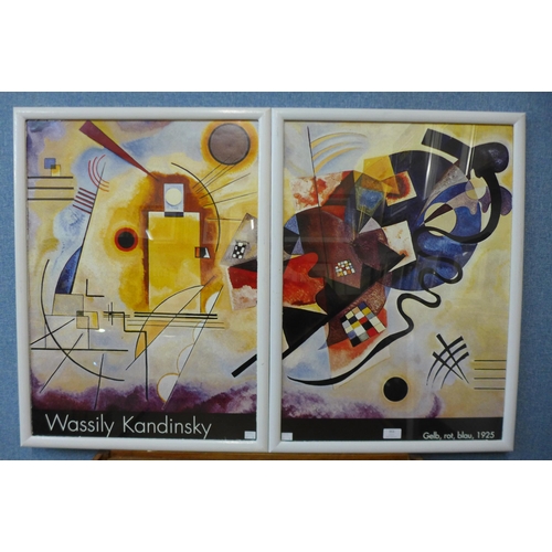 353 - A pair of Wassily Kandinsky prints, framed