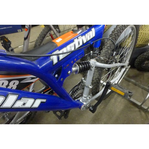 2328 - Solar Festival full suspension gent's blue MTB