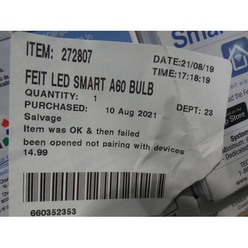 3085 - Command Damage Free Hanging, Feit Led Smart A60 Bulb, Fgx Metal Mix +1.50 Ready     (237-37,374,394)... 