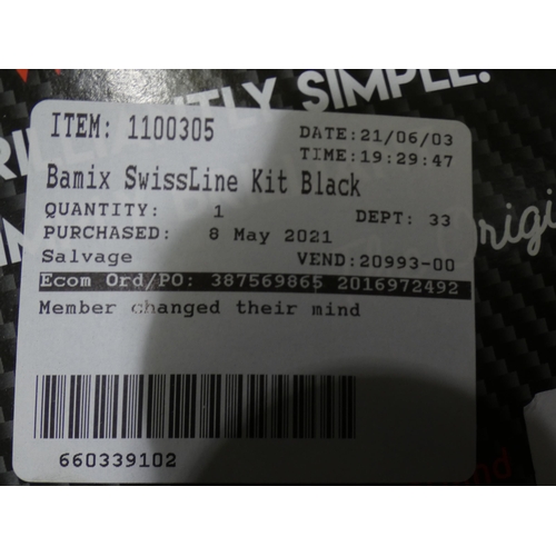 3214 - Bamix Black Swissline Kit Hand Blender, RRP £129.16 + VAT( 234 -78 ) * this lot is subject to vat