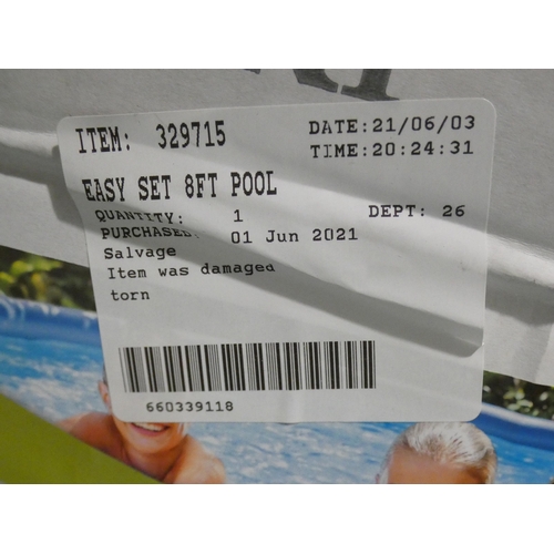 3230 - Easy Set 8ft Pool  ( 234 -66 ) * this lot is subject to vat