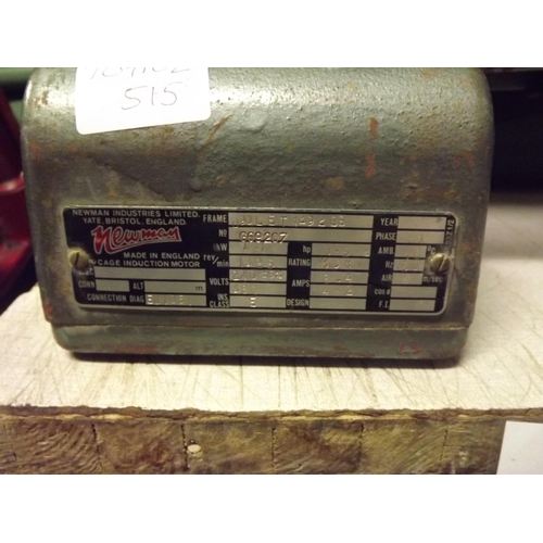 2061 - 1.5hp Newman vintage 480w bench motor - W