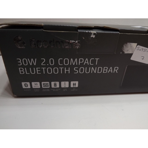 2089 - Goodmans Bluetooth sound bar - W, boxed