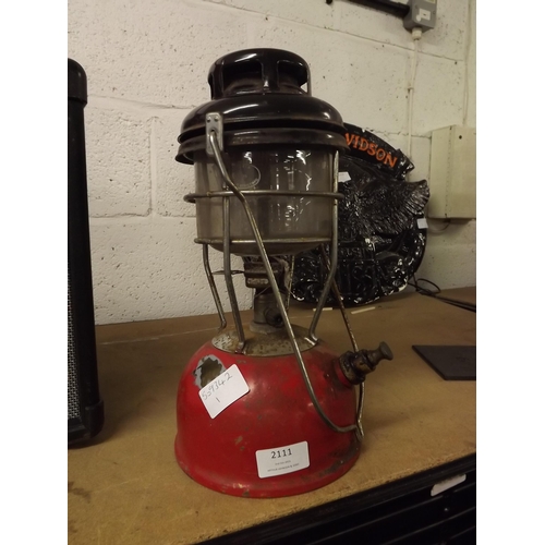 2111 - Red & Black Tilley lamp/paraffin lamp