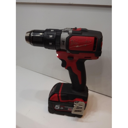 2113 - Milwaukee 'fuel' rechargeable drill and impact driver set in case - W