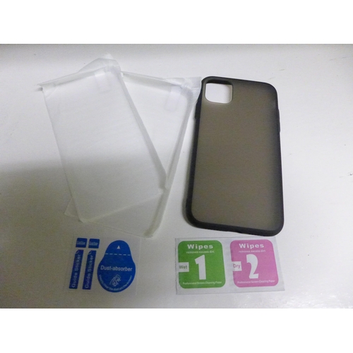 2159 - Approx. 30 phone cases to fit iPhone 11 including screen protectors, unused