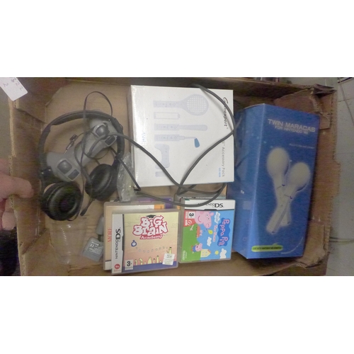 2171 - Nintendo Wii, games, DC games with qty of toys