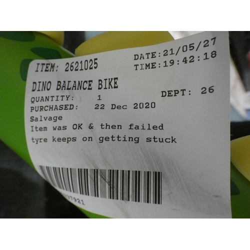 3229 - Dino Balance Bike   ( 234 -83 ) * this lot is subject to vat