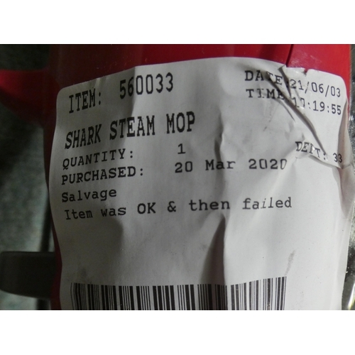 3231 - 2 Shark Steam Mops (model:- S6003UKCO), RRP £109.99 + VAT each ( 234 -72/73 ) * this lot is subject ... 