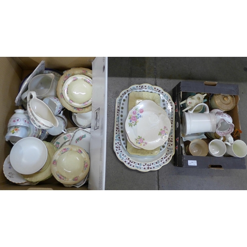 1226 - A large collection of china including a Grafton tea service, a novelty breakfast cruet and commemora... 