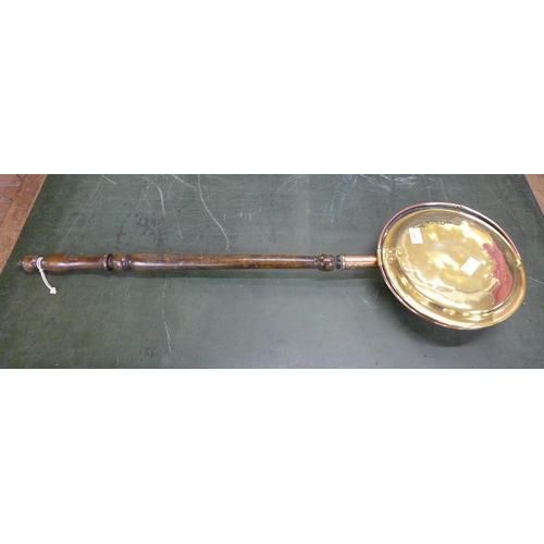 1227 - A brass and copper bed warming pan **PLEASE NOTE THIS LOT IS NOT ELIGIBLE FOR POSTING AND PACKING**