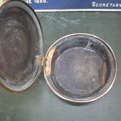 1227 - A brass and copper bed warming pan **PLEASE NOTE THIS LOT IS NOT ELIGIBLE FOR POSTING AND PACKING**