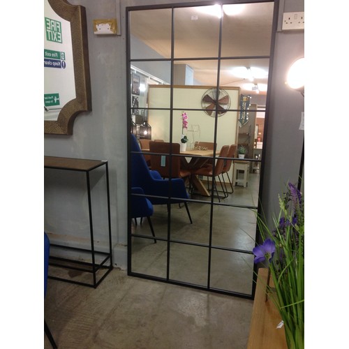 1458 - A large industrial mirror, suitable for landscape or portrait display, H 90cms x W 180cms (754585)  ... 