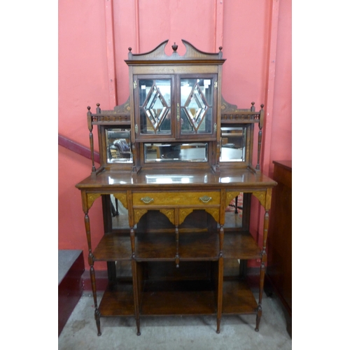 1 - An Edward VII inlaid rosewood side cabinet