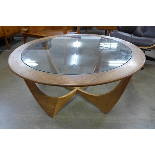 70 - A G-Plan Astro teak and glass topped circular coffee table