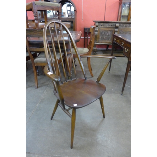 86 - A set of eight Ercol Golden Dawn elm and beech Quaker chairs, one a/f