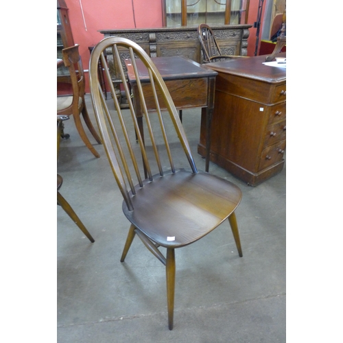 86 - A set of eight Ercol Golden Dawn elm and beech Quaker chairs, one a/f