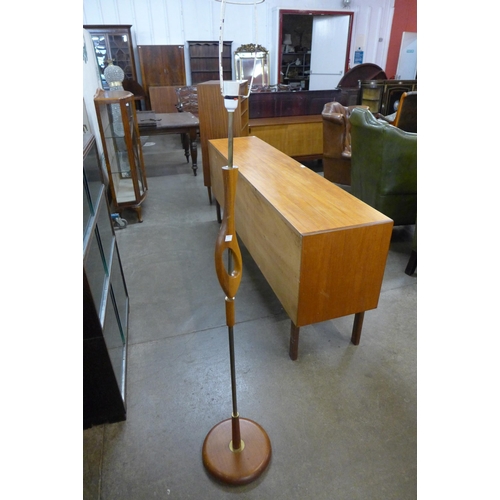 94 - A teak standard lamp