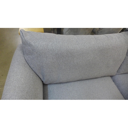 1301 - A grey upholstered corner sofa/chaise