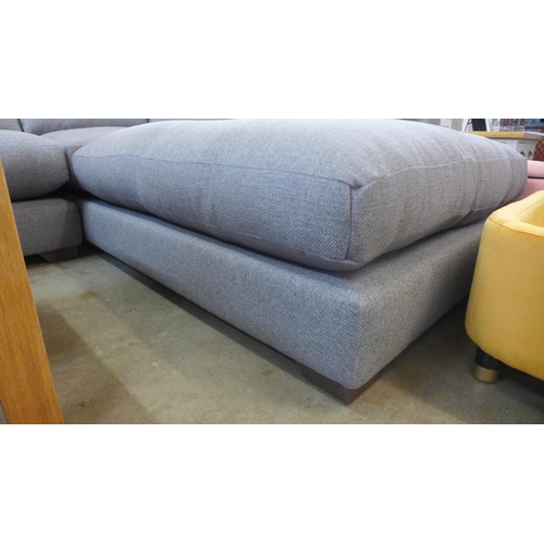 1301 - A grey upholstered corner sofa/chaise