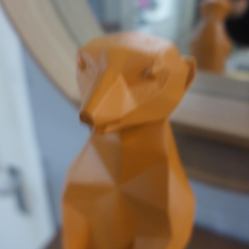 1372 - An origami style meerkat statue H31cms (PT3397YE 13)  #