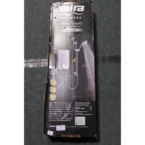 3205 - Mira Electric Shower sport max 10.8KW, RRP £159.99 + vat   (238-181 )* this lot is subject to vat