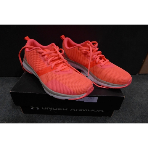 3271 - Under Armour ladies Pink Trainers - size UK 8 * This lot is subject to VAT