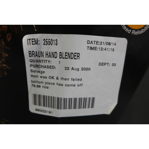 3281 - Braun Hand Blender          (238-59 )* this lot is subject to vat