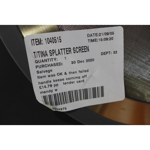 3284 - T/Tina Splatter Screen  and Gotham Pro Pan Set 2Pk  ceramic/titanium     (238-41,42 )* this lot is s... 