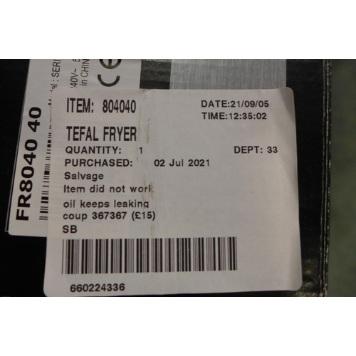 3298 - Tefal Fryer                 (238-39 )* this lot is subject to vat