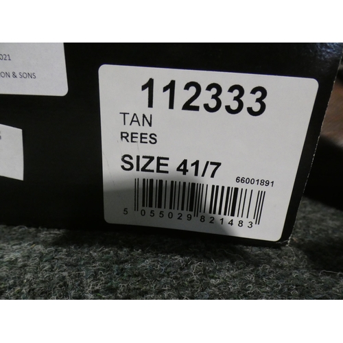 3007 - 4 Pairs of men's Burton tan Rees shoes - sizes 2 x 10, 1 x 9, 1 x 7  * This lot is subject to vat