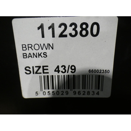 3014 - 4 Pairs of men's Burton brown Banks shoes - size 9  * This lot is subject to vat