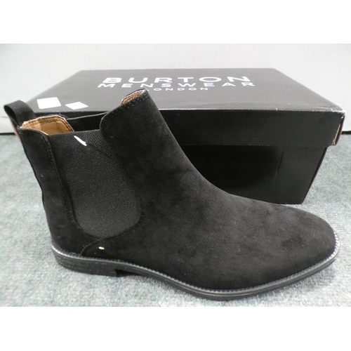 3075 - 3 Pairs of men's black Burton Chelsea boots, sizes:- 1 x 6, 1 x 9, 1 x 10 and 1 pair of black Turner... 