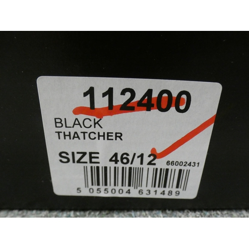 3076 - 4 Pairs of men's black Burton Thatcher shoes, sizes:- 1 x 8, 2 x 10, 1 x 12 * This lot is subject to... 