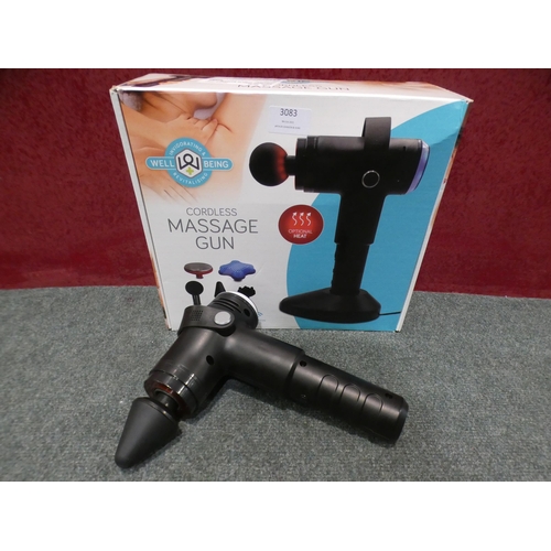 3083 - Wellbeing Cordlss Massage gun (236-104) * This lot is subject to VAT