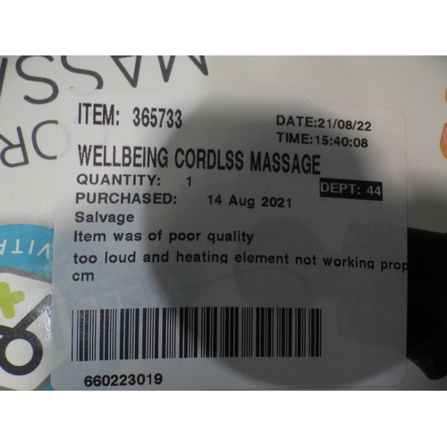 3083 - Wellbeing Cordlss Massage gun (236-104) * This lot is subject to VAT