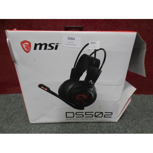 3084 - Msi Gaming Headset Ds502  (236-98) * This lot is subject to VAT