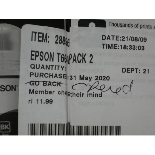 3086 - Epson T664Bk  Pack of 2      (236-48) * This lot is subject to VAT