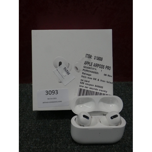 3093 - Apple Airpods Pro, RRP £189.99 + vat         (236-96) * This lot is subject to VAT