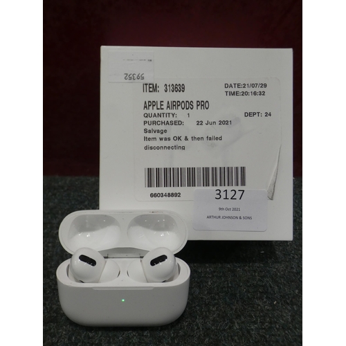 3127 - Apple Airpods Pro (MWP22ZM/A), RRP £189.99 + VAT        (237-59) * This lot is subject to VAT