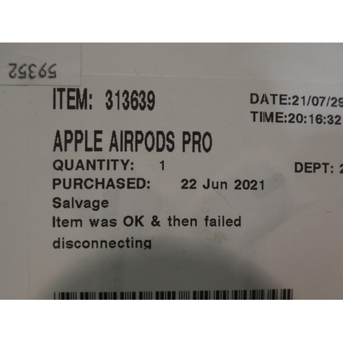 3127 - Apple Airpods Pro (MWP22ZM/A), RRP £189.99 + VAT        (237-59) * This lot is subject to VAT