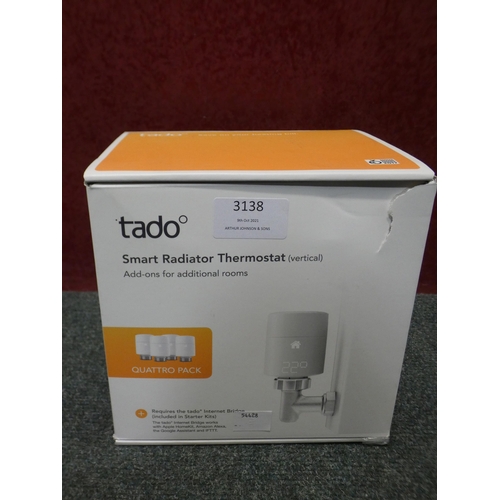 3138 - Tado Starter Kit +4 Rad, RRP £279.16 + VAT (236-49) * This lot is subject to VAT