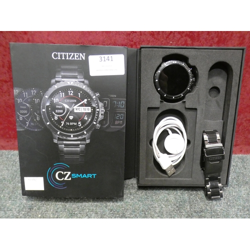 3141 - Citizen Gent's Smartwatch With Black Bracelet (MX0007-59X), RRP £249.99 + VAT (237-73) * This lot is... 