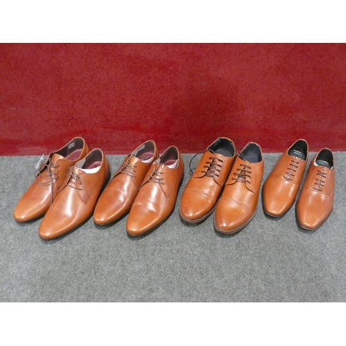 3150 - 3 Pairs of men's brown Burton shoes, sizes:- 1 x 6, 2 x 9 and 1 x 10 * This lot is subject to VAT